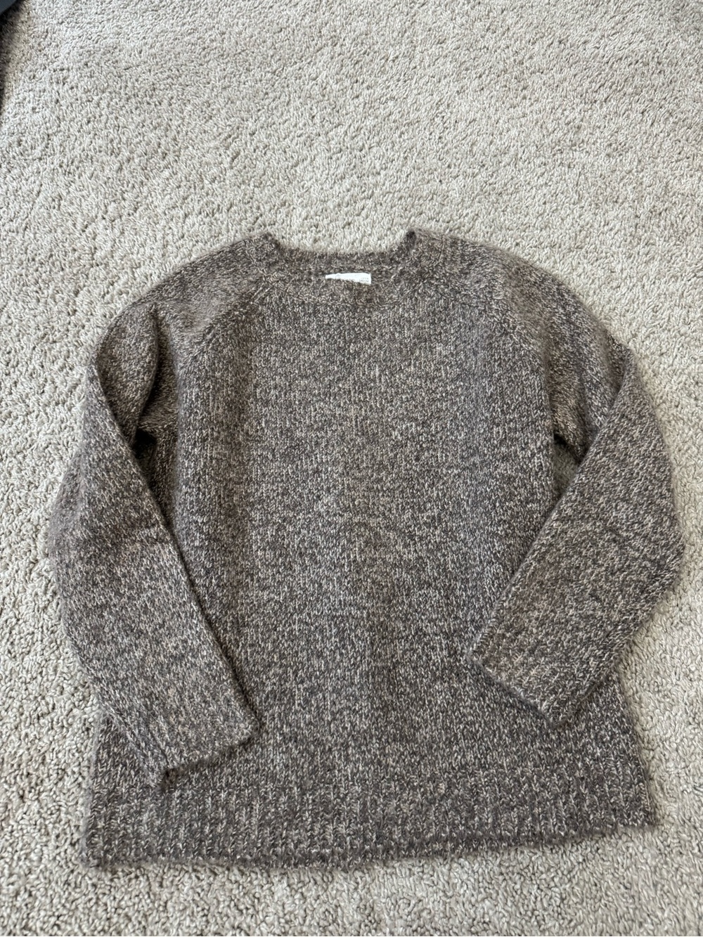 Mango Two-Tone Brown Knit Sweater